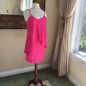 Hot pink mini dress
